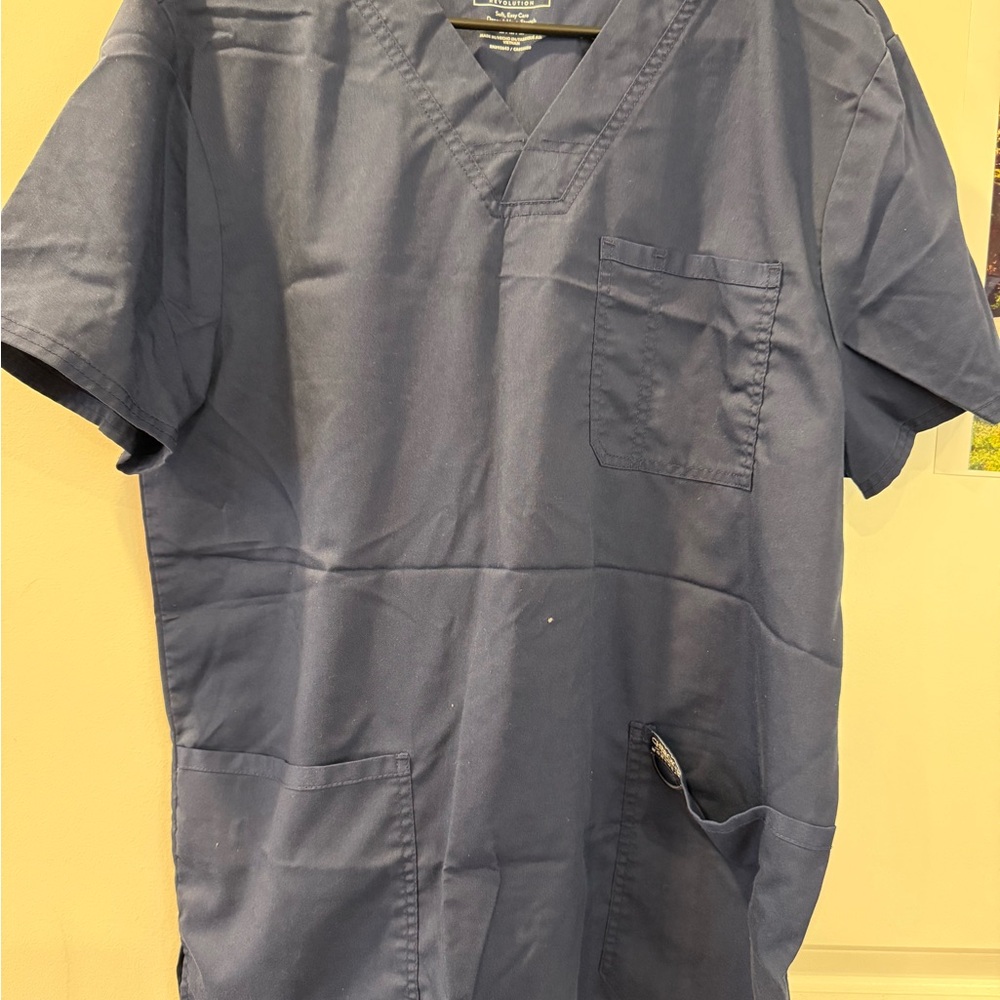 Cherokee Dark Blue Men's Scrub Top